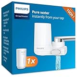 Philips Water AWP3703 X-Guard On Tap Wasser-Filter, Trinkwasser-Filter für Wasserhähne, Weiß, Vertical X-Guard