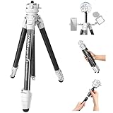 COMAN Carbon Fiber Kamera Stativ, 1.16Kg Leichtes Reisestativ, 62.2 inch Kompakt Aluminium Tripod, Videostativ mit 360 Grad Kugelkopf und Arca Plate, Handystativ Für den Innen- und Außeneinsatz,White