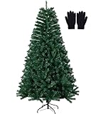 Maxesla Weihnachtsbaum Künstlich 180cm, 800 Spitzen mit Stabile Eisenbasis und Halterung, Feuerhemmend, Präsentation im Innenbereich, perfekt Dekorationen für Weihnachten