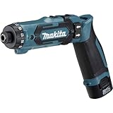Makita DF012DSE Akku-Knickschrauber (7,2 V, Akkus/Ladegerät im Transportkoffer, 30 W, 7,2 V) schwarz/blau