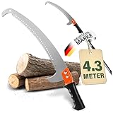 easimo | Astsäge Teleskop für Baumbeschneidung I Säge mit Teleskopstiel einstellbar auf bis zu 4.3m I Teleskop Baumsäge Baumschneider Baum Hochentaster