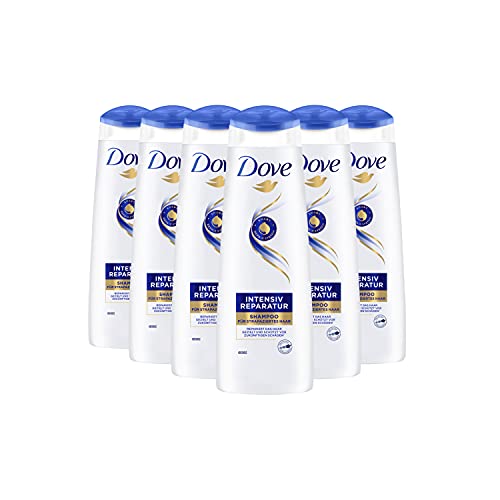 Dove Shampoo 6er Pack Nutritive Solutions Intensiv Reparatur für strapaziertes Haar mit Keratin-Reparatur-System (6 x 250 ml)