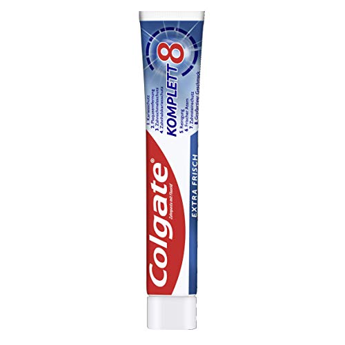 Colgate Zahnpasta Komplett Extra Frisch, 1 x 75 ml - Zahncreme für einen kompletten Rundum-Schutz mit erfrischendem Minzgeschmack