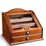 Cenz-888 Tragbarer Zigarrenhumor Zigarrenkiste Humidor mit großem Fassungsvermögen, Zigarettenschachtel aus Zedernholz, Humidor, Zigarren-Humidor Zigarrenkiste