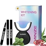 Professionelles Zahnbleaching Set ohne Peroxid – Zahnaufhellung mit LED-Licht & Bleaching-Gel - Schmerzfreie Zähne aufhellen für empfindliche Zähne