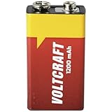 VOLTCRAFT VC-9V-Li-1200mAh 9V Block-Batterie Lithium 1200 mAh 9V 1St.