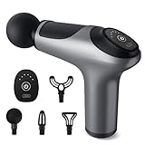 Anluomania Massagepistole, Massage gun mit 6 Geschwindigkeiten, Handmassagegerät 3200RPM, Massage Pistole, Muskel Massagegerät mit 4 Massageköpfen, Handmassagegeräte für Muskelmassage Entspannung