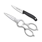 3 Claveles 28002 Mehrzweck-Küchen-Set, Schere, Gemüsemesser, Silber