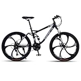 Mountainbike Carbon Stahl 24-Zoll 30-Gang 6-Rad Cross Country Jugend Erwachsene Licht Fahrrad D,24-inch 30-Speed