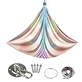 Aerial Silks,Sanfte Aerial Yoga Schaukel | Tragbare Leichte Fitness-Hängematte Mit Dehnfunktion Für Indoor, Outdoor, Kinder Und Erwachsene