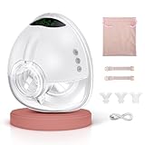 Lulia Milchpumpe Elektrisch LU05, Elektrische Milchpumpe Handsfree 4 Modi & 9 Stufen, Tragbare, Starke Absaugung, BPA Frei, Doppelmilchpumpe mit 17/19/21/24 mm komfortabler Flansch (1Pack)