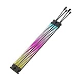 CORSAIR iCUE ARGB PSU Kabelbinder – 2X 200mm LED-Streifen – 100 RGB-LEDs pro Streifen – Passt zu Jedem PSU-Kabel – Motherboard 5V ARGB Steuerung – Schwarz