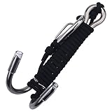 Reefhaken Tauchen, Doppel Dual Edelstahl Reef Hook, Durable Unterwasser Sport Drift Hook mit Linie für Cave Dive(Schwarz)