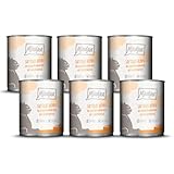 MjAMjAM - Premium Nassfutter für Katzen - saftiges Huhn an leckeren Möhrchen, 6er Pack (6 x 800 g), getreidefrei mit extra viel Fleisch