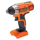 BLACK+DECKER 18 V Akku-Schlagschrauber, leistungsstarkes 155 Nm Drehmoment für Schwerlast-Schraubendreher, kompakt und leicht, ohne Akku oder Ladegerät, BDCIM18N-XJ