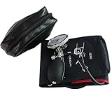 CareforYou Erwachsene Extra Längere Manuelle Blutdruckmanschette, 22-42cm Armumfang Einzelrohrmanschette mit Manometer und Aufblasbirne