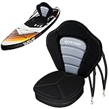 KESSER® Kajak-Sitz Premium für SUP Board Stand Up Paddle Surfboard Sitz - Inkl. Mit Tasche - SUP Paddling Paddelboards Gepolsterte Sitz 32x38cm, Rückenlehne 51x45cm schnell und einfach montiert