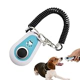Trainingsklicker für Hunde, Haustier-Trainings-Clicker, zweifarbiges Design, Tierverhaltensunterstützung mit Handgelenkschlaufe, ovales Design für kleine, mittelgroße und große Rassen