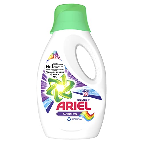 Ariel Waschmittel Flüssig, Flüssigwaschmittel, Color Waschmittel, 20 Waschladungen, Farbschutz (1.1 L)