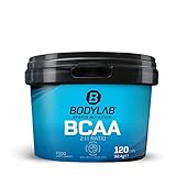 Bodylab24 BCAA 120 Kapseln, 1200mg BCAA im Verhältnis 2:1:1 je Portion, enthält L-Leucin, L-Isoleucin und L-Valin, einfach in der Dosierung durch praktische Kapselform