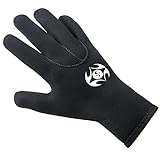 PAWHITS Neoprenhandschuhe 3 mm Thermohandschuhe Anti-Rutsch-Handschuhe für Männer und Frauen Herren Schwarz (S)