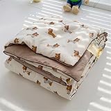 RUILBJM Leichte Sommerdecke, Simple Cute Double Sided Machine Washable Tagesdecke, Bettdecke Sojafaser-Mischgewebe, Vier Jahreszeiten Steppdecke, Atmungsaktive Kühlende Decke (Farbe 6, 150x200 cm)