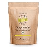 Kurkuma & Ingwer Tee Bio 250g - hochwertige Kurkumawurzel (Curcuma longa) und Ingwerwurzel (Zingiber officinale) getrocknet - Abgefüllt und kontrolliert in Deutschland - Biotiva