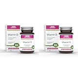 GSE Vitamin D Compact Tabletten, hochdosiertes Vitamin D, Sonnenscheinvitamin, 100% vegan und ohne Zusatz, BIO-Qualität, 120 Stück (Packung mit 2)