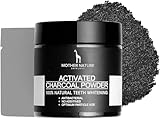 Aktivkohle Pulver von Mother Nature - Vegan - zur Zahnaufhellung & Zahnreinigung - Activated Charcoal als Teeth Whitening Powder für natürlich weiße Zähne - 60 g (Schwarz)