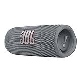 JBL Flip 6 Bluetooth Box in Grau – Wasserdichter, tragbarer Lautsprecher mit 2-Wege-Lautsprechersystem für kraftvollen Sound – Bis zu 12 Stunden kabellos Musik abspielen