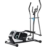 ISE Crosstrainer Ellipsentrainer für Zuhause Ellipsen Ergometer Elliptisch Heimtrainer mit Schwungmasse,8 Widerstandsstufen