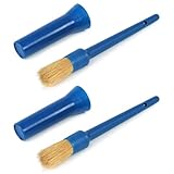 AOEVUIR 2pcs Pferdehufbürste Hufpinsel mit Kappe aus Schweinehaar Hufpflege Kappenhufbürste