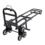 Loobiiny Transportwagen Treppenlift,Treppensteiger Klappbar Mit Spanngurte,Sackkarre Umzugskarre,Bis 210 Kg,Treppensackkarre,HöHenverstellbarer 73-114.5 cm