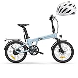 A Dece Oasis ADO E-Bike Air20Pro, Electric Bikes,klapprad e-Bike,Riemenantrieb,e Bike 20 Zoll, 2 Gang, ADO Smart APP,Bürstenloser Motor,3,5-Zoll-IPS-Display,ebike Damen/Herren (Blau)