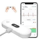 CheckMe DuoEK-S EKG Gerät mit OLED Bildschirm für Zuhause, Bluetooth EKG Messgerät Tragbarer EKG Monitor mit APP für iOS und Android, 30s - 5 Min Überwachung, Herzfrequenzmonitor