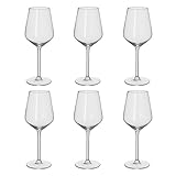 alpina Weingläser Weißwein - Weingläser Set 6 Teilig - Weinglas 37cl - Spülmaschinenfeste Weißweingläser - Wein Geschenk für Weisswein - Glas