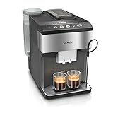 Siemens Kaffeevollautomat EQ900 TP516DX3, viele Kaffeespezialitäten, Milchaufschäumer, integr. Milchbehälter, Doppeltassenfunktion, automat. Dampfreinigung, Edelstahl schwarz