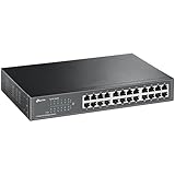 TP-Link TL-SF1024D Desktop/Rackmount Fast Ethernet Netzwek Switch (24x 10/100Mbit/s Ports, Metallgehäuse, Plug&Play, Lifetime warranty)