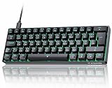 TMKB T61SE Gaming Mechanische Tastatur mit Deutsches QWERTZ Layout,Rote Schalter,Schwarz