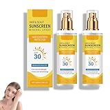 Sonnenschutz Kopfhaut, Sonnenschutz Spray Haare, Sonnencreme Kopfhaut, Kopfhautschutzspray LSF 30+, Hoher Schutz für Kopfhaut und Scheitel, Haar Kopfhaut Sonnenschutz Mineralspray (2)