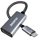BENFEI USB C auf HDMI Adapter 4K [Nylon geflochten&Aluminum Alloy], USB Typ C [Thunderbolt 3/4] zu HDMI Konverter kompatibel für iPhone 15 Pro/Max MacBook Pro/Air 2023 iPad Pro iMac S23 XPS 17 usw