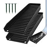bevog Fallrohr-Spritzschutz, 2 Stück Downspout Extender, Regenrinnen-Downspout Extensions mit 4 Bodennägeln, starker Dachrinnen-Spritzschutz, Umlenker, fixierbar, dekorativer Fallauslaufschutz für