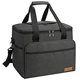 ALLCAMP Groß Faltbar Isoliert Kühltasche - Einkaufskorb Thermo Mit Deckel, Abnehmbarer Picknickkorb 2 Personen, Kühlkorb, Verdicken Thermokorb - Mit 2 Kühlakkus