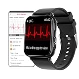 DigiKuber Smart Watch EKG, 1,91 Zoll 240 * 286 wasserdichte Smartwatch mit ECG, Blutdruck, SpO2, Herzfrequenz, Körpertemperatur, Nachrichten und Anruferinnerung für Android iOS