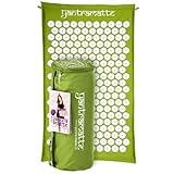 YAKEBA Akupressurmatte XL für Massage, Kopfschmerzen, Rückenschmerzen, Verspannungen uvm. – Yantramatte/Shakti Matte/Akkupressmatte für Zuhause - Einfach im Alltag anwendbar – Shaktimat (Grün)
