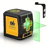 Globest Selbstnivellierender Laser, 100ft/30m grüner Kreuzlinienlaser, 2-Linien Gerät für Bau & Bilderaufhängung, IP54 geschützt, 360° Magnetbasis – inkl. Batterie