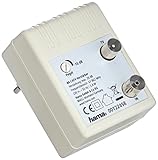 Hama Antennen-Verstärker für Kabel TV/DVB-T/Radio (regulierbar, Koax-Buchse/Koax-Stecker, Signalverstärkung bis zu 20 dB) weiß