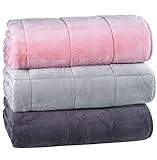 MALIKA® Gewichtsdecke 135x200 - Anthrazit | Entspannungsdecke mit 6kg Gewicht | Schwere Bettdecke gegen Schlafstörung | Therapiedecke für Erwachsene & Jugendliche, Farbe:Silbergrau, Größe:135x200 6kg