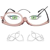 Make Up Brille,Vergrößerungs-Make-Up-Brille,Drehbare Make-Up-Brillen,Make-Up-Lesebrillen Damen,Klappbaren Brillenglas,Makeup Lesebrille Frauen,Modische Augen-Make-Up-Brille,Lesebrille Rotierende +2.0