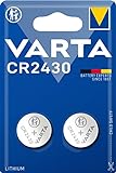 VARTA Batterien Knopfzelle CR2430, 2 Stück, Lithium Coin, 3V, kindersichere Verpackung, für elektronische Kleingeräte - Autoschlüssel, Fernbedienungen, Waagen